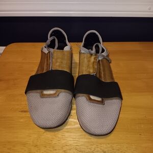 Balenciaga Two-Tone Gray and Brown Slip-On Sneakers Size 42